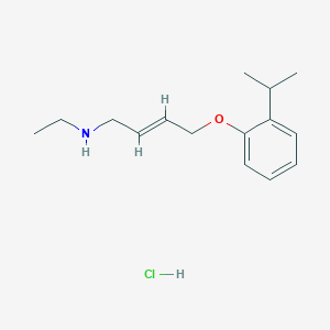 molecular formula C15H24ClNO B6129936 N-ethyl-4-(2-isopropylphenoxy)but-2-en-1-amine hydrochloride 