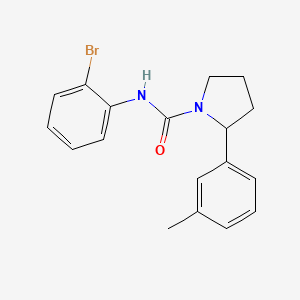 molecular formula C18H19BrN2O B6129964 N-(2-bromophenyl)-2-(3-methylphenyl)-1-pyrrolidinecarboxamide 