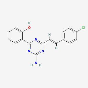 2-{4-amino-6-[2-(4-chlorophenyl)vinyl]-1,3,5-triazin-2-yl}phenol