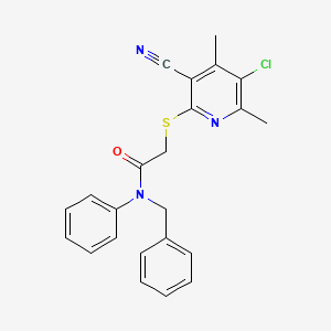 N-benzyl-2-[(5-chloro-3-cyano-4,6-dimethylpyridin-2-yl)thio]-N-phenylacetamide