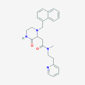 N-methyl-2-[1-(1-naphthylmethyl)-3-oxo-2-piperazinyl]-N-[2-(2-pyridinyl)ethyl]acetamide