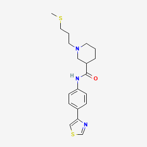1-[3-(methylthio)propyl]-N-[4-(1,3-thiazol-4-yl)phenyl]-3-piperidinecarboxamide
