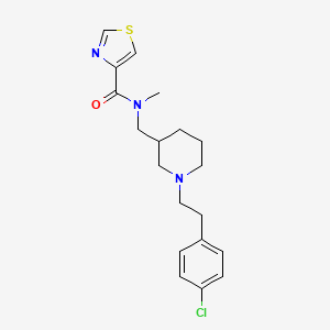 N-({1-[2-(4-chlorophenyl)ethyl]-3-piperidinyl}methyl)-N-methyl-1,3-thiazole-4-carboxamide