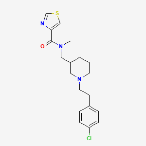 molecular formula C19H24ClN3OS B6129984 N-({1-[2-(4-chlorophenyl)ethyl]-3-piperidinyl}methyl)-N-methyl-1,3-thiazole-4-carboxamide 