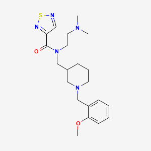 N-[2-(dimethylamino)ethyl]-N-{[1-(2-methoxybenzyl)-3-piperidinyl]methyl}-1,2,5-thiadiazole-3-carboxamide