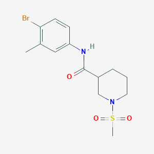 molecular formula C14H19BrN2O3S B6130008 N-(4-bromo-3-methylphenyl)-1-(methylsulfonyl)-3-piperidinecarboxamide 