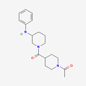 molecular formula C19H27N3O2 B6130032 1-[(1-acetyl-4-piperidinyl)carbonyl]-N-phenyl-3-piperidinamine 