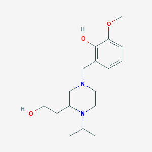 molecular formula C17H28N2O3 B6130037 2-{[3-(2-hydroxyethyl)-4-isopropyl-1-piperazinyl]methyl}-6-methoxyphenol 