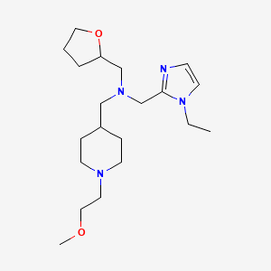 1-(1-ethyl-1H-imidazol-2-yl)-N-{[1-(2-methoxyethyl)-4-piperidinyl]methyl}-N-(tetrahydro-2-furanylmethyl)methanamine