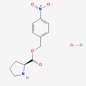 molecular formula C12H15BrN2O4 B613006 (S)-4-Nitrobenzyl pyrrolidine-2-carboxylate hydrobromide CAS No. 20994-74-5