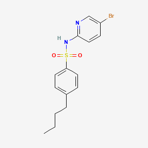 molecular formula C15H17BrN2O2S B6130068 N-(5-bromo-2-pyridinyl)-4-butylbenzenesulfonamide 