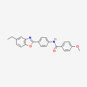 N-[4-(5-ethyl-1,3-benzoxazol-2-yl)phenyl]-4-methoxybenzamide