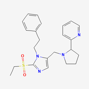 2-(1-{[2-(ethylsulfonyl)-1-(2-phenylethyl)-1H-imidazol-5-yl]methyl}-2-pyrrolidinyl)pyridine