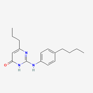 molecular formula C17H23N3O B6130086 2-[(4-butylphenyl)amino]-6-propyl-4(3H)-pyrimidinone 