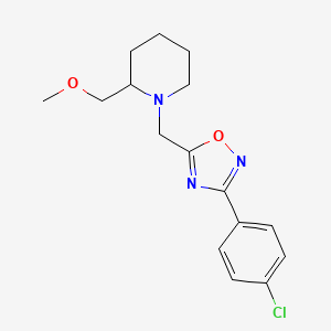 molecular formula C16H20ClN3O2 B6130090 1-{[3-(4-chlorophenyl)-1,2,4-oxadiazol-5-yl]methyl}-2-(methoxymethyl)piperidine 