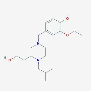 2-[4-(3-ethoxy-4-methoxybenzyl)-1-isobutyl-2-piperazinyl]ethanol