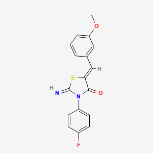 3-(4-fluorophenyl)-2-imino-5-(3-methoxybenzylidene)-1,3-thiazolidin-4-one