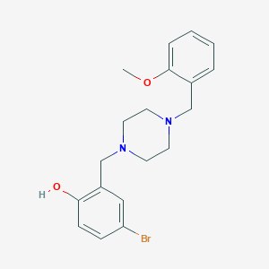 molecular formula C19H23BrN2O2 B6130143 4-bromo-2-{[4-(2-methoxybenzyl)-1-piperazinyl]methyl}phenol 