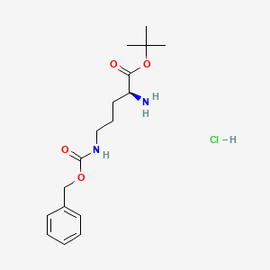molecular formula C17H27ClN2O4 B613015 (S)-tert-Butyl 2-amino-5-(((benzyloxy)carbonyl)amino)pentanoate hydrochloride CAS No. 161234-80-6