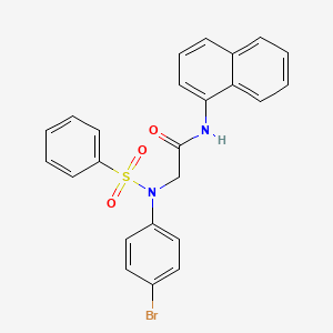 molecular formula C24H19BrN2O3S B6130150 N~2~-(4-bromophenyl)-N~1~-1-naphthyl-N~2~-(phenylsulfonyl)glycinamide 