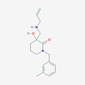 molecular formula C17H24N2O2 B6130154 3-[(allylamino)methyl]-3-hydroxy-1-(3-methylbenzyl)-2-piperidinone 