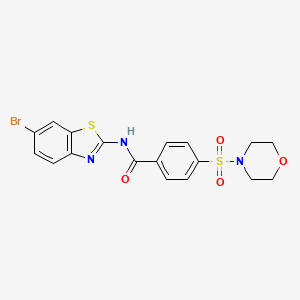 molecular formula C18H16BrN3O4S2 B6130188 N-(6-bromo-1,3-benzothiazol-2-yl)-4-(4-morpholinylsulfonyl)benzamide 