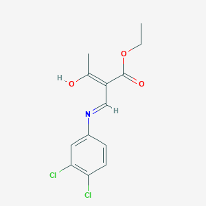 molecular formula C13H13Cl2NO3 B6130194 ethyl 2-acetyl-3-[(3,4-dichlorophenyl)amino]acrylate 