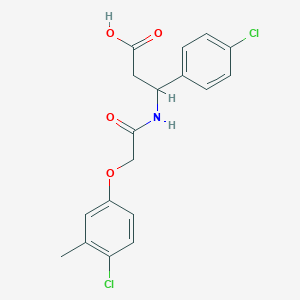 3-{[(4-chloro-3-methylphenoxy)acetyl]amino}-3-(4-chlorophenyl)propanoic acid