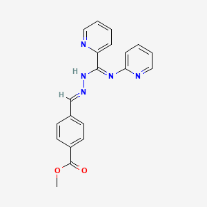 molecular formula C20H17N5O2 B6130210 methyl 4-{[2-pyridinyl(2-pyridinylamino)methylene]carbonohydrazonoyl}benzoate 