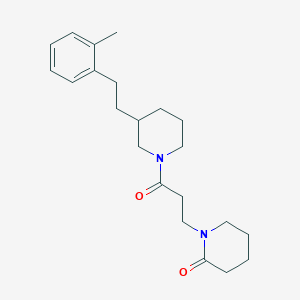 1-(3-{3-[2-(2-methylphenyl)ethyl]-1-piperidinyl}-3-oxopropyl)-2-piperidinone