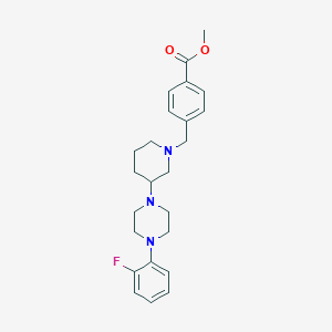 molecular formula C24H30FN3O2 B6130217 methyl 4-({3-[4-(2-fluorophenyl)-1-piperazinyl]-1-piperidinyl}methyl)benzoate 