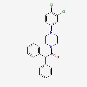 molecular formula C24H22Cl2N2O B6130236 1-(3,4-dichlorophenyl)-4-(diphenylacetyl)piperazine 