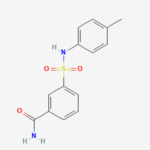 molecular formula C14H14N2O3S B6130264 3-{[(4-methylphenyl)amino]sulfonyl}benzamide 