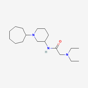 molecular formula C18H35N3O B6130275 N~1~-(1-cycloheptyl-3-piperidinyl)-N~2~,N~2~-diethylglycinamide 
