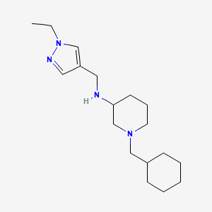 1-(cyclohexylmethyl)-N-[(1-ethyl-1H-pyrazol-4-yl)methyl]-3-piperidinamine
