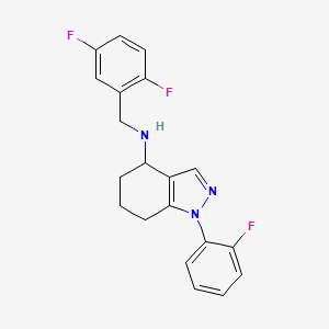 molecular formula C20H18F3N3 B6130310 N-(2,5-difluorobenzyl)-1-(2-fluorophenyl)-4,5,6,7-tetrahydro-1H-indazol-4-amine 