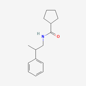 molecular formula C15H21NO B6130321 N-(2-phenylpropyl)cyclopentanecarboxamide 