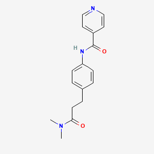 molecular formula C17H19N3O2 B6130334 N-{4-[3-(dimethylamino)-3-oxopropyl]phenyl}isonicotinamide 