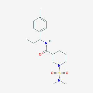 molecular formula C18H29N3O3S B6130344 1-[(dimethylamino)sulfonyl]-N-[1-(4-methylphenyl)propyl]-3-piperidinecarboxamide 