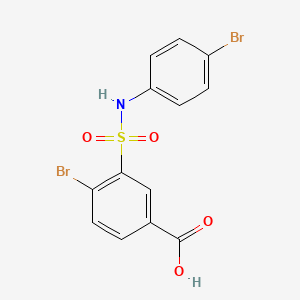 molecular formula C13H9Br2NO4S B6130353 4-bromo-3-{[(4-bromophenyl)amino]sulfonyl}benzoic acid 