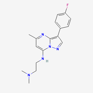 molecular formula C17H20FN5 B6130356 N'-[3-(4-fluorophenyl)-5-methylpyrazolo[1,5-a]pyrimidin-7-yl]-N,N-dimethyl-1,2-ethanediamine 