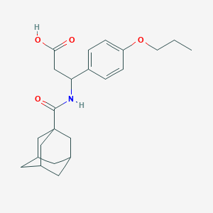 molecular formula C23H31NO4 B6130397 3-[(1-adamantylcarbonyl)amino]-3-(4-propoxyphenyl)propanoic acid 