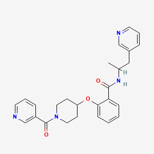 N-[1-methyl-2-(3-pyridinyl)ethyl]-2-{[1-(3-pyridinylcarbonyl)-4-piperidinyl]oxy}benzamide