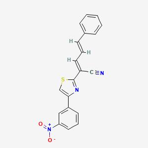 2-[4-(3-nitrophenyl)-1,3-thiazol-2-yl]-5-phenyl-2,4-pentadienenitrile