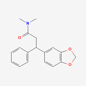 molecular formula C18H19NO3 B6130435 3-(1,3-benzodioxol-5-yl)-N,N-dimethyl-3-phenylpropanamide 