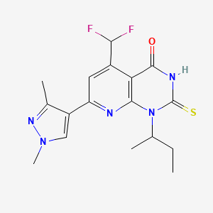 1-sec-butyl-5-(difluoromethyl)-7-(1,3-dimethyl-1H-pyrazol-4-yl)-2-mercaptopyrido[2,3-d]pyrimidin-4(1H)-one