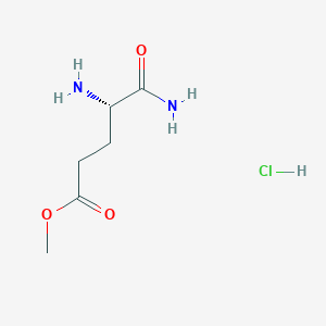 molecular formula C6H12N2O3*HCl B613045 (S)-methyl 4,5-diamino-5-oxopentanoate hydrochloride CAS No. 70830-50-1