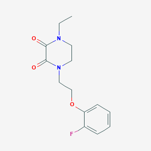 molecular formula C14H17FN2O3 B6130451 1-ethyl-4-[2-(2-fluorophenoxy)ethyl]-2,3-piperazinedione 
