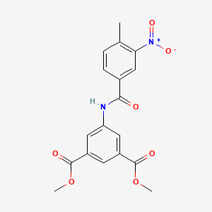 molecular formula C18H16N2O7 B6130459 dimethyl 5-[(4-methyl-3-nitrobenzoyl)amino]isophthalate 