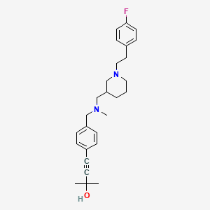 4-(4-{[({1-[2-(4-fluorophenyl)ethyl]-3-piperidinyl}methyl)(methyl)amino]methyl}phenyl)-2-methyl-3-butyn-2-ol